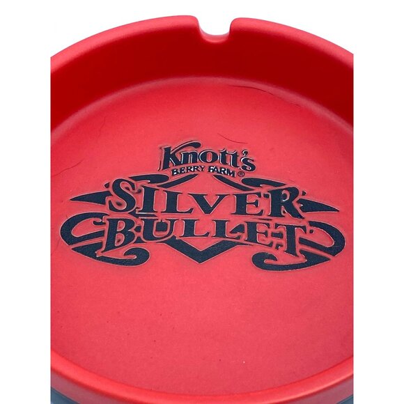 Knotts Berry Farm Theme Park Silver Bullet Roller Coaster Vintage Ashtray - Picture 2 of 5